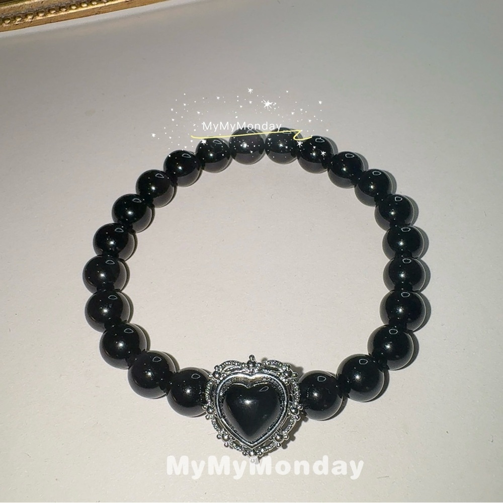 Purple Obsidian Bracelet 8mm - Picture 3 of 7